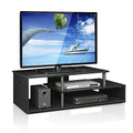 Furinno Econ Low Rise TV Stand, Black/Black - color: Black/Black