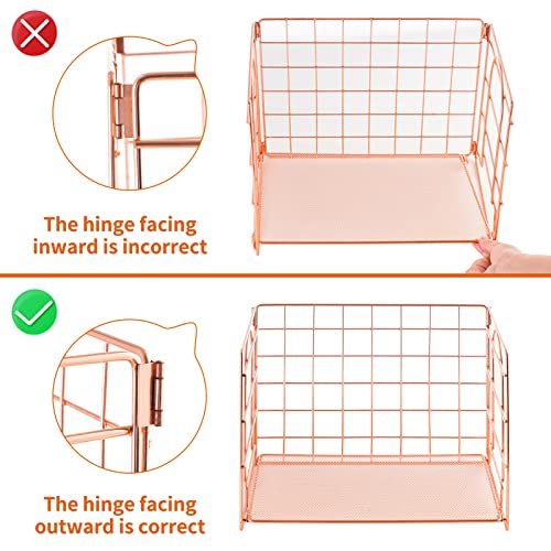 Lavatino 4-Tier Desk Paper Letter Tray Organizer for Desk Accessories & Workspace Organizers with Drawer and 2 Pen Holder for Home, School, Office Supplies Storage (Rose Gold) - color: 4 Tier - Rose Gold