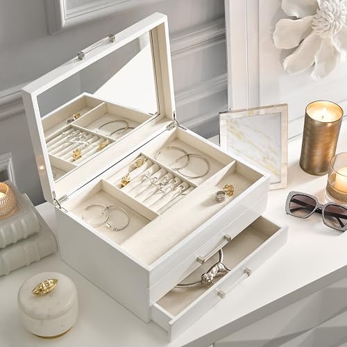 Z Gallerie Ceramic Books Set of 2 Decorative Books for Shelves, Desks & Tables Elegant Decorative Accessories for Living Room, Bedroom & Office,White - color: White