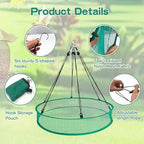 3PCS Bird Seed Catcher Tray 30 Inch Bird Seed Catcher Hanging Hoop Platform for Bird Feeders Includes S-Hooks, Adjustable Ropes & Portable Storage Pouch - size: 30 in