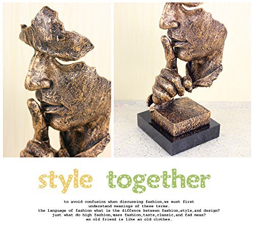 Creative Abstract The Thinker Statue Sandstone Face & Hand Statues and Sculptures Home & Office Desk Decoration (Sand Silence)