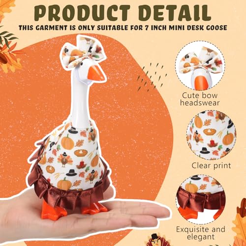 Weysat 10 Set Holiday Mini Desk Goose Outfit 250th Anniversary Summer Mexican 4th for July Magnetic Geese Statue Felt Fabric Costume for 7 Inch Desktop Goose Table Decor Gifts(Cute Style,Fabric) - style: Cute Style