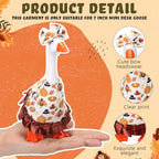 Weysat 10 Set Holiday Mini Desk Goose Outfit 250th Anniversary Summer Mexican 4th for July Magnetic Geese Statue Felt Fabric Costume for 7 Inch Desktop Goose Table Decor Gifts(Cute Style,Fabric) - style: Cute Style