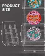 Acrylic Sticker Display Stand, Sticker Holder Display for Vendor Events, Card Rack Display Stand, Portable Display Rack - size: Two Rows