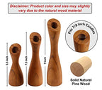 OLEEK wooden taper candle holders - wood taper candle holders for Table Centerpiece - wood candlestick holders (9", 8", 6") - wooden candlestick holder for 7/8" candle stick candlesticks holders woods - size: 9"+7.5"+5.5" H
