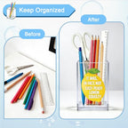 It Was In Fact Not Easy Peasy Lemon Squeezy Acrylic Organizer Pencil Holder, Funny Lemon Makeup Brush Storage Organizer, Sarcastic Desk Accessory Holder for Women Coworker HR Teacher Friend - style: Lemon