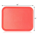 New Star Foodservice Fast Food Tray, Set of 12 (Red, 10 by 14 Inch) - color: Red, size: 10 by 14-Inch