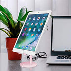 AICase Adjustable Tablet/Phone Stand, Telescopic Adjustable iPad Stand Holder,Universal Multi Angle Aluminum Stand Compatible with Smart Cell Phone/Tablet/iPad(4-13 inch), Rose Gold - color: Rose Gold