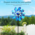 Wind Spinners Outdoor for Yard and Garden, Metal Large Wind Spinner with Stake, Windmill for Yard, Gift for Family Friends(84'' H x 24'' W) - size: 84''H x 24'' W