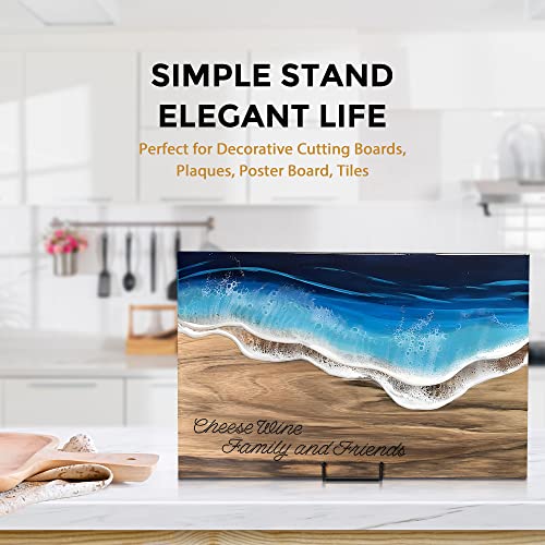 TR-LIFE 4 Pack 10 Inch Large Plate Stands for Display - Metal Plate Holder Stand + Picture Stand + Small Easels for Decorative Plate, Platter, Book, Plaques, Photo Frame, Tabletop Art - size: 10 Inch