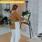 RRFTOK Art Easel Stand for Painting and Sign - Aluminum Metal Artist Tripod Adjustable Easels for Display Height from 21 to 61Inches - Canvas Stand with Paintbrush Tray for Artists Adult Holder - style: 61B 1-Pack