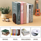 2 Pieces Wood Tree Book Ends for Shelves, Non-Skid Bookends Large Heavy Duty Bookend Book Holders for Heavy Books Decorative Book Accessories to Hold Books Firmly on Bookshelf