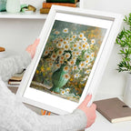 TUTUMAY21 Daisies in Green Vase 5D Diamond Painting for Adults, Flowers DIY Round Diamond Art Kit, Floral Spring Gem Art for Home Wall Decor 12x16inch
