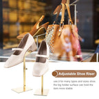 uxcell Shoe Display Stand 2 Pack Adjustable Height High Heel Shoe Risers Metal Shoe Rack Holder for Home Retail Store Supplies - Silver - color: Silver
