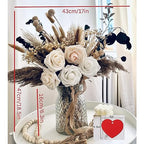 100pcs Artificial Flowers Arrangement With Vase Included, Dining Table Centerpiece Decorations, Fake Flowers in Vase, Dried Pampas Grass Floral Centerpieces, Coffee Table Decor, Centro de Mesa - size: pampas bouquet in vase