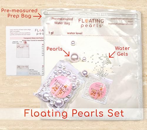 Vase Pearlfection 150 Floating Rose Gold Pearls - Large Sizes - Fills 2 Gallons for Your Vases - color: Rose Gold, size: 2 Pks