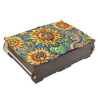 Tontut Diamond Painting kit Storage Box, Sunflower DIY Multifunctional Handmade Storage Box, Suitable for Home Holiday Gifts - color: Sunflower