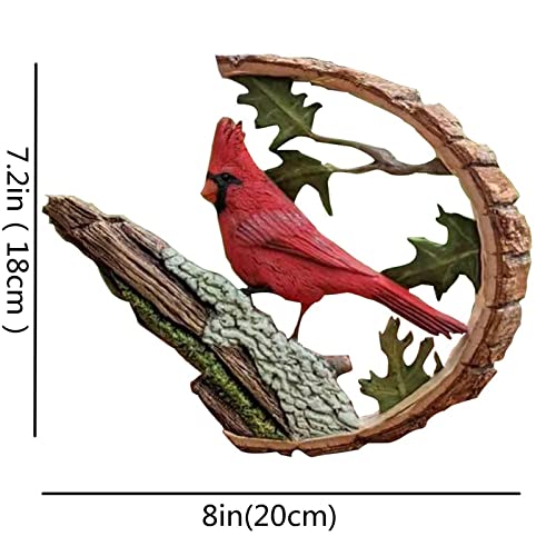 Cardinal Wood Carving - Handmade 'Cardinals Appear When Angels are Near', Unique Original Art Carving Work Statue Decor Small Animal Sculpture Art Wood Miniature