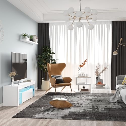 HOMCOM 20" Modern End Table, Accent Side Table, S-Shaped Coffee Table with Storage Shelf and Steel Poles, White - color: White