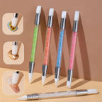 FULINJOY 5PCS Dual Tipped Nail Art Sculpture Pen with 5PCS Dotting Pens, Double Ended Brush and Dotting Tool Kit, Nail Art Design Tools (10 Pcs Set) - size: 5 Sculpture Pens + 5 Dotting Pens