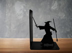 Decorative Bookends - Metal Book Ends - Black Finish - Wizard bookends Magical Bookends - 7" Tall bookends Heavy Bookends for Shelves - size: 7 x 5.5 x 4 inches | 1.8 pounds