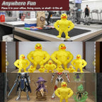 3D Printed Muscle Duck Figurine, Funny Desk Decor Collectible Statue, Muscular Duck Desktop Figurine, Gifts for Gym People, Gym Decor for Men, Bodybuilder Duck Collectible Desktop Sculpture (Medium) - size: Medium