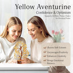 YATSKIA Yellow Aventurine Crystal Tree of Life - Gemstone Tree Home Decor - Feng Shui Crystals - Positive Energy Gifts - Reiki Gifts - color: Yellow Aventurine Silver Wire