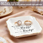 Long Distance Friendship Gifts for Women, Wherever We Go Ceramic Jewelry Dish, Trinket Jewelry Tray for Best Friend, Birthday, Christmas, Farewell, Thank You Gifts for Bestie, Sister - ASC - color: Long distance friendship