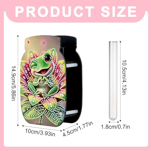 5D Diamond Painting Kit Vase, DIY Frog Diamond Art for Adult Beginners Acrylic Special Shaped Double-Sided Vase Handmade Crafts, Suitable for Home Living Room Desktop Decoration - color: Frog