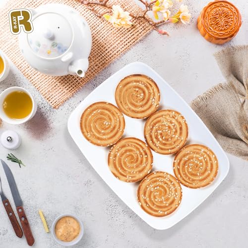 R-kay 6 Pack White Serving Tray - 12.75 x 8.25 Trays for Serving Food - Heavy Duty Platters for Party - Premium - color: White