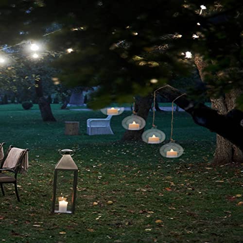 Hanging Glass Candle Holder, Globe Tea Light Holder, Hanging Vase, Flower Plants Terrarium, Glass Orbs Container, Micro Landscape DIY for Home, Office, Wedding (4" 4Pcs) - color: 4" 4pcs