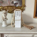 Decorative Books for Home Decor, White Faux Books for Decoration, Rustic Farmhouse Stacked Display Books (Faith, Hope, Trust) - style: FAITH, HOPE, TRUST