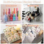 SUTOKAKA Nail Polish Organizer Clear Acrylic Eyeglasses Display Holder Essential Oil Storage Rack Makeup Stand Tray - 3 Layer