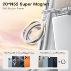 OMOTON TP02 360°Rotating for MagSafe Tripod Mount, Adjustable Aluminum Magnetic Phone Tripod for iPhone 17/16/15/14 Pro Max Air, Foldable Cell Phone Stand Fits Vlog, Gym, Travel Essentials, Silver - color: 5-Silver