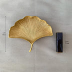 Metal Jewelry Dish, Small Leaf Shaped Ring Holder Jewelry Organizer, Trinket Dish Vanity Tray for Dresser Christmas Birthday Wedding Gifts Large Ginkgo-Gold - color: Large Ginkgo-Gold