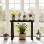 Plank+Beam Solid Wood Console Table, 36 Inch, Sofa Table, Narrow Entryway Table for Hallway, Behind The Couch, Living Room, Foyer, Easy Assembly, Black - color: Black, size: 36" Console Table
