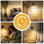 Kimjo Spot Lights Indoor, 4000mAh Rechargeable Battery LED Spotlight Indoor with Remote, Wireless Picture Lights with Timer Dimmable, Uplighting for Plant, Wall Art Display - color: Black