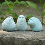 Cute Stone Primitive Man Figurine: Funny Stoneman Statue for Outdoor Decor, Carving Face Garden Home Decoration Fish Tank Ornament - Set of 3 - style: Set of 3