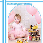 Zopeal 7 Pcs Dessert Table Display Set 3-Tier Cupcake Stand 1-Tier Cup Cake Display Tower Platters and Serving Trays Cardboard Cake Cookie Holders for Wedding Birthday Party Baby Shower(Silver) - color: Silver