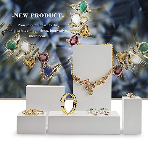 Oirlv Solid Wood Minimalism Style Jewelry Display Stand Showcase Jewelry Organizer Square Holder (SM05205) - color: SM05205