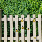 OBTANIM 4 Pack Cute Metal Bee Garden Wall Art Decorative Yard Hanging Decorations Outdoor Lawn Wall Sculptures - style: Metal Bee