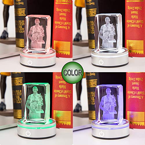 IFOLAINA LED Light Base Lighted Display Stand for Crystal 3D Photo Glass Art Tumbler RGB Multicolor Lighting Round Pedestal USB Battery Operated - Flat - size: Flat