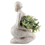 Large Planters for Outdoor Indoor Plants Head Face Planter Pot Unique Succulent Planters Flower Vase with Drainage Hole New Life - color: Woman