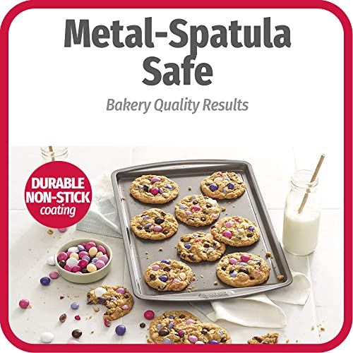 GoodCook Everyday Nonstick Carbon Steel 13” x 9” Baking Sheet Set, 3 Pack – Standard-Sized Carbon Steel Cooking Pans, Bakeware Set, Cookie Sheets for Baking, Oven Pan Set - size: 13" x 9" (3-Piece Set)
