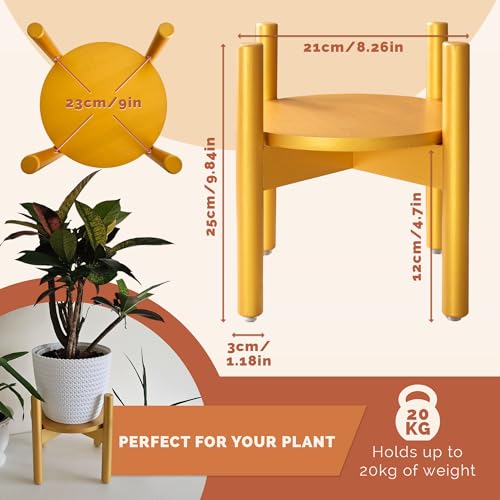 Bamboo Plant Stand Indoor – Water Dispenser Stand, Multi-Purpose Bamboo Base & Plant Stands Indoor for Home and Office Décor