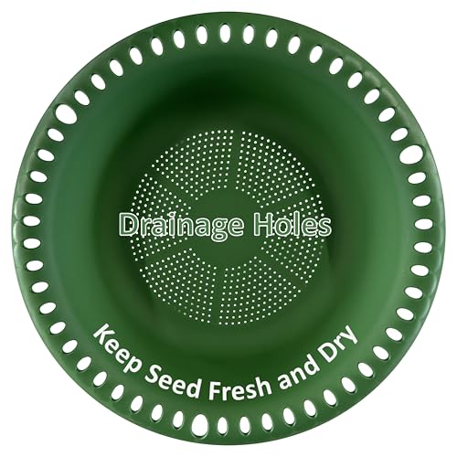 Hanging Bird Feeder Tray with Drainage Holes for Outside, Rugged Recycled Plastic Wild Bird Feeding Station (10 inch, Green) - color: Green, size: 10 inch