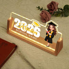 Custom Name Plate for Desk, Personalized Light Up Acrylic Desk Name Plate, Personalized Graduation Gifts 2026 for Him Her, Class of 2026 Graduate Gift, High School College Grad Gift (Graduation Girl) - color: Graduation Girl