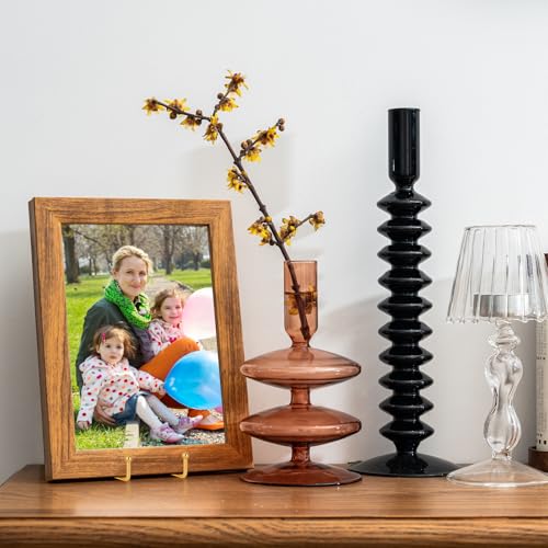 IBosins 5 Pack 8 Inch Plate Holder Display Stands, Large Metal Gold Frame Stand for Picture, Book, Photo Easel, Creation, Collectibles - color: Gold, size: 8 Inch