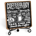 Funny Coffee Bar Accessories - Table Decorations & Desk Shelf Cubicles for Coffee Bar Decoration - style: coffee sign 06