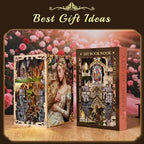 CCCDF Book Nook Kit, DIY Miniature Dollhouse Booknook Kit, 3D Wooden Puzzle Bookend Bookshelf with LED Light for Adults Teens, Gifts for Family and Friends (Sleeping Beauty) - style: Sleeping Beauty